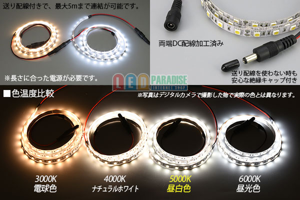 画像: 超高演色5050テープLED 60LED/m 非防水 昼白色 5000K 1-5m