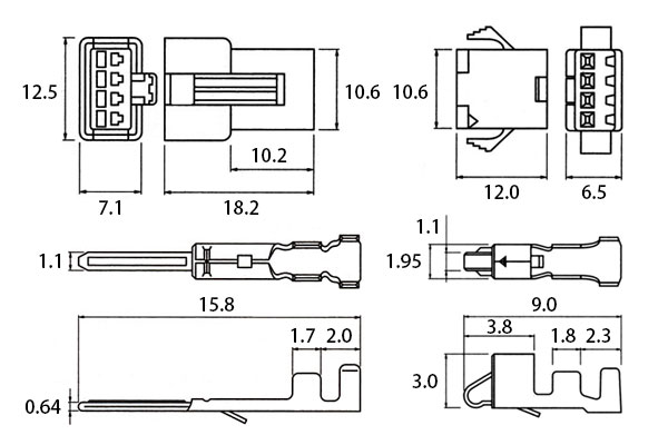 画像: 細線用4Pコネクター SM-4P